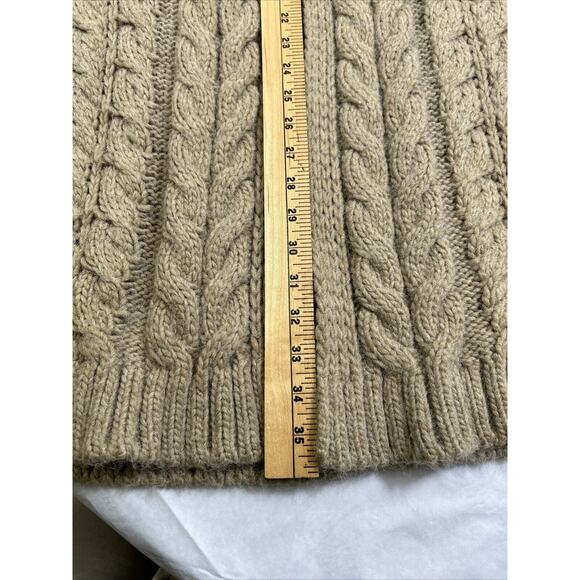 Elsamanda Italy Sweater Open Cardigan Small Brown Loose Cable Knit Soft Long - Picture 9 of 10